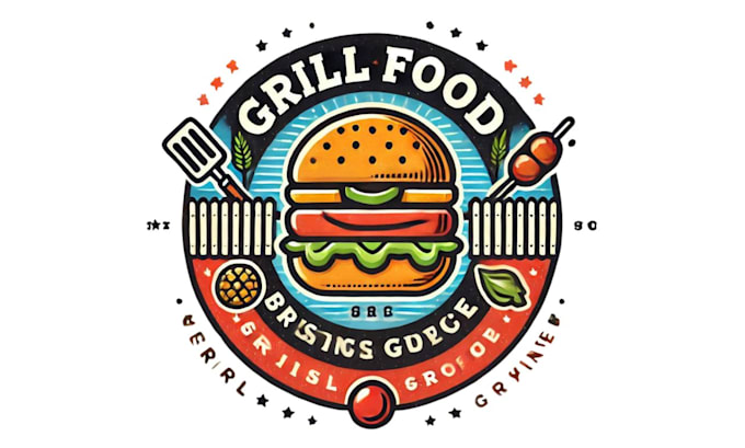 Bestseller - do bbq, restaurant, food, grill, vegan logo design