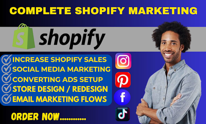 Bestseller - do complete shopify marketing to increase shopify sales shopify promotion