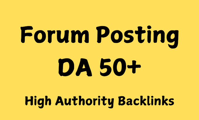 Gig Preview - Build high authority forum backlinks for google ranking