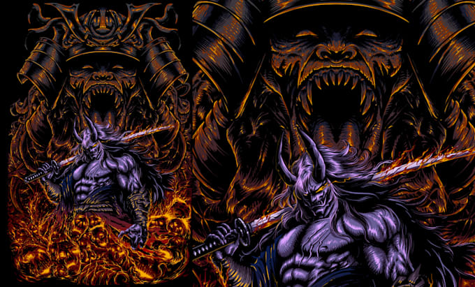 Gig Preview - Draw dark art illustration for tshirt and merchandise