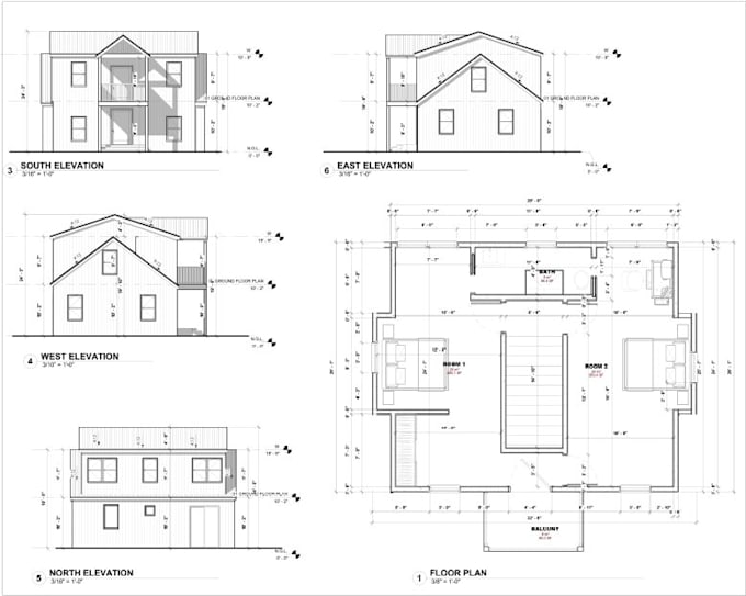 Gig Preview - Draw or redraw architectural 2d floor plan using autocad for city permit