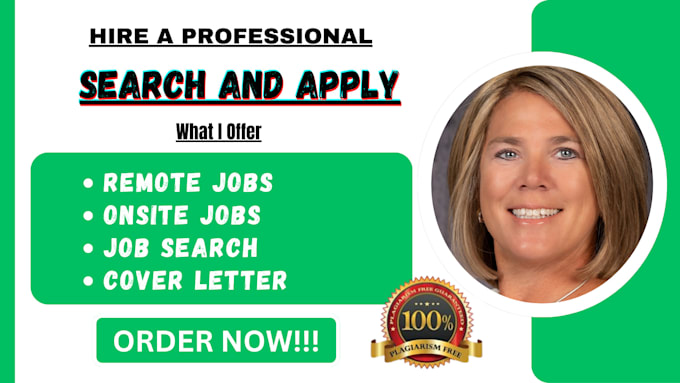 Gig Preview - Be your job search assistant search for remote job onsite job or job application