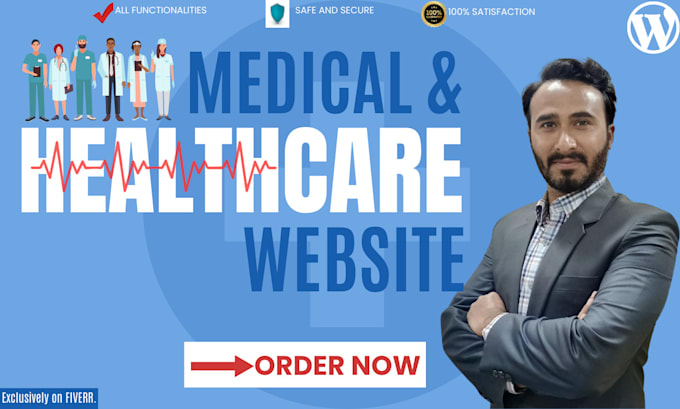 Gig Preview - Create medical, doctor, dentist, clinic, hospital, healthcare website