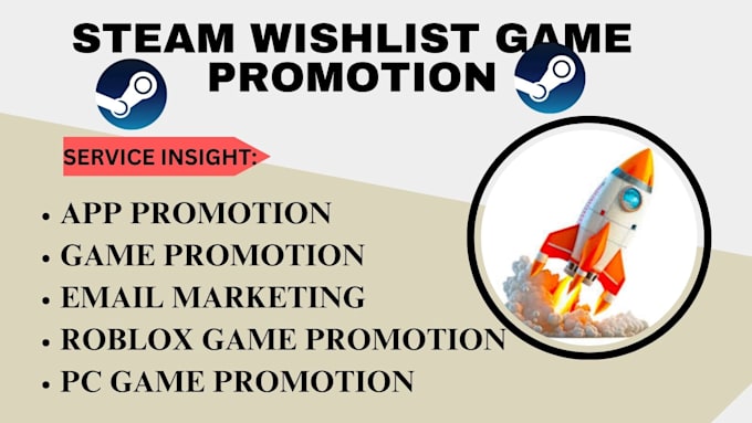 Gig Preview - Do mobile app and game promotion steam promotion wishlist steam marketing