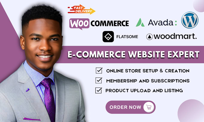 Gig Preview - Build wordpress ecommerce website, online store,woocommerce dropshipping website