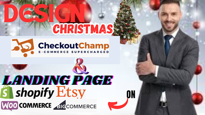 Gig Preview - Be your christmas checkout champ expert , design landing page and thank you page