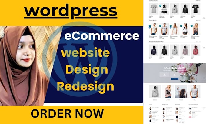 Gig Preview - Create responsive wordpress ecommerce website design, redesign, using elementor