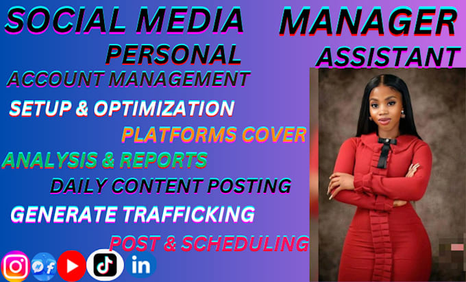 Gig Preview - Be your social media marketing manager and assistant