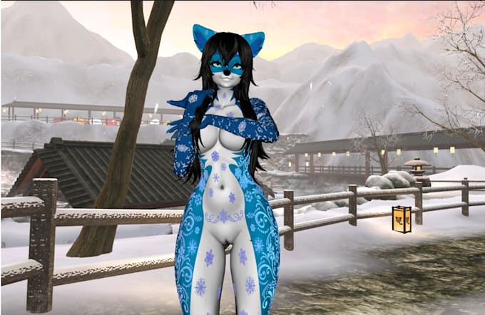 Gig Preview - Create furry 3d vrchat avatar, fursona, furry avatar, vr avatar, furry nsfw