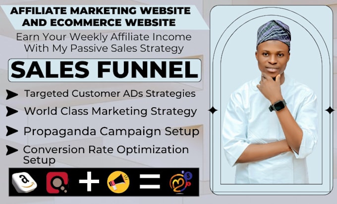 Gig Preview - Build profitable affiliate marketing and ecommerce website sales funnel