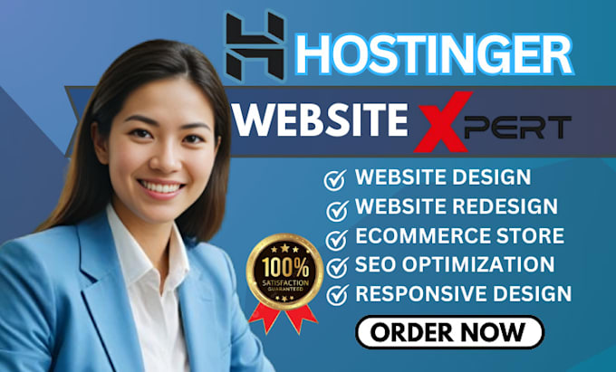 Gig Preview - Hostinger website design hostinger website redesign develop hostinger website