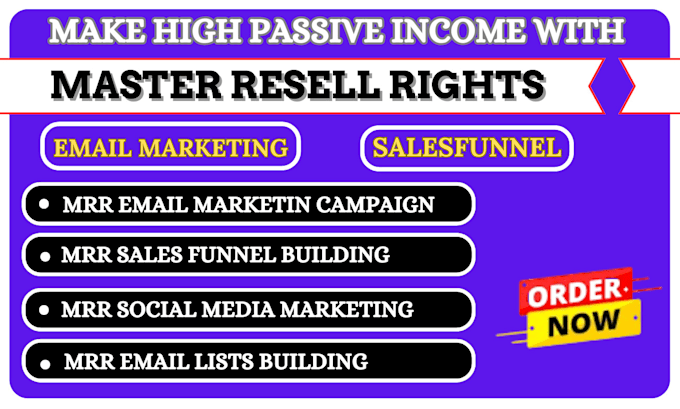 Gig Preview - Skyrocket sales for master resell rights for passive income