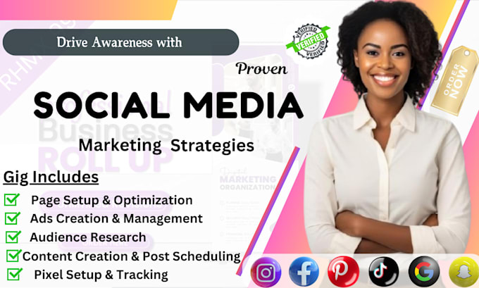 Gig Preview - Be your social media marketing manager, help increase conversion and build brand