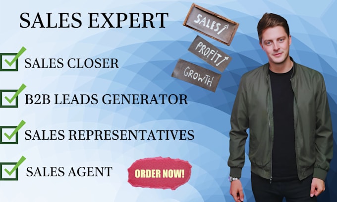 Gig Preview - Do expert sales closing, telemarketer, b2b lead generator, sales representative