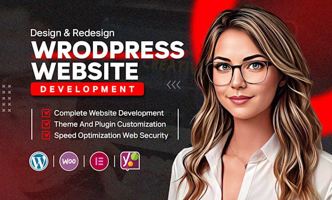 Gig Preview - Do design redesign wordpress business website and wordpress website development