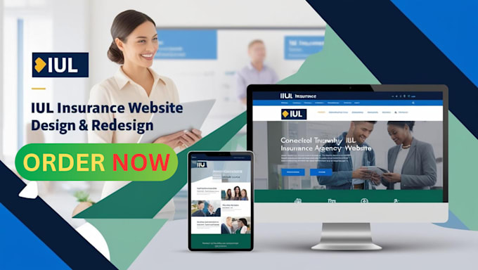 Gig Preview - Build iul insurance quote landing page iul insurance  website design redesign