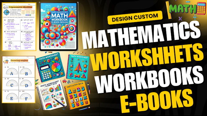 Gig Preview - Design custom math worksheets, PDF workbooks, activity books, ebook designs