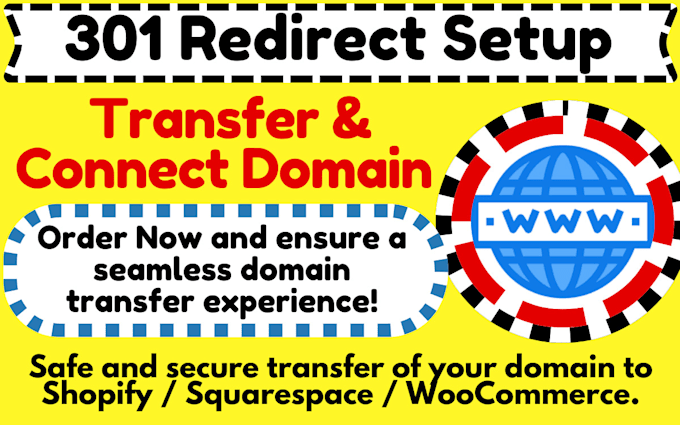 Gig Preview - Transfer migrate squarespace woocommerce  connect domain to shopify 301 redirect