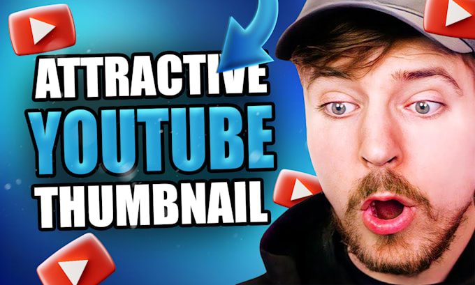 Gig Preview - Design attractive youtube thumbnails in 3hrs boost your clicks