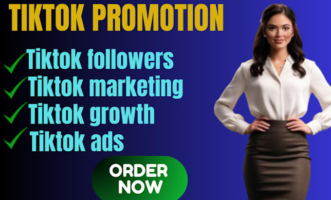 Gig Preview - Grow and promote your tiktok account organically to gain real followers