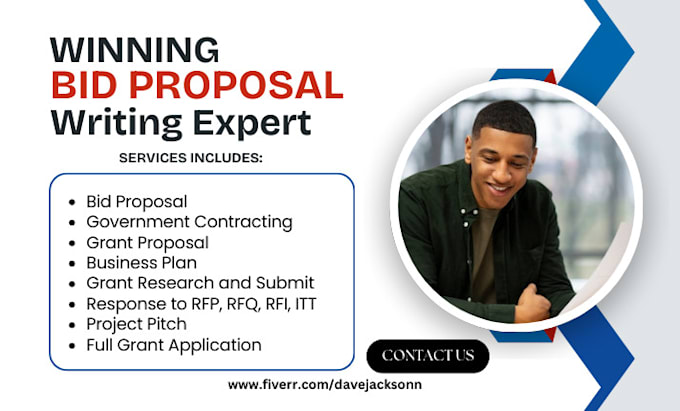 Gig Preview - Craft winning bid proposals, rfps, rfqs, and government contract research