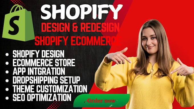 Gig Preview - Shopify website redesign shopify website redesign shopify website design