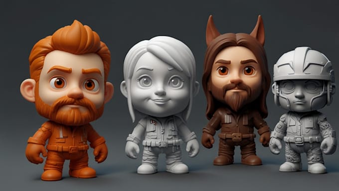 Gig Preview - Sculpt high quality 3d face model, funko pop, vroid, 3d rendering for 3dprinting