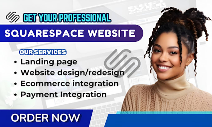 Gig Preview - Squarespace website design and redesign squarespace website development seo