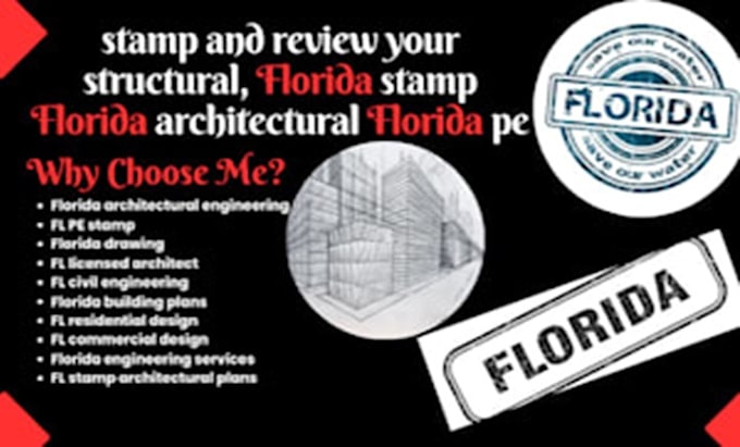 Gig Preview - Create unique florida architectural stamps for samgov