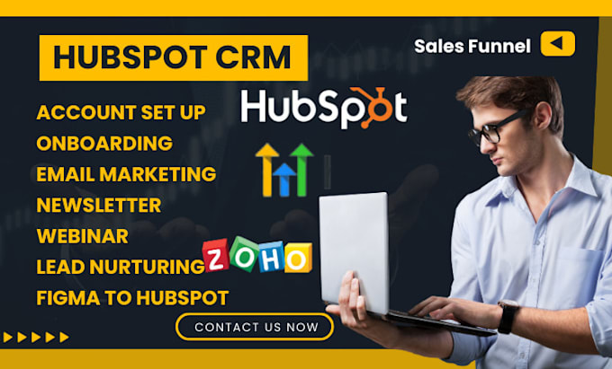 Gig Preview - Set up hubspot crm webinar lead nurturing newsletter figma to hubspot crm