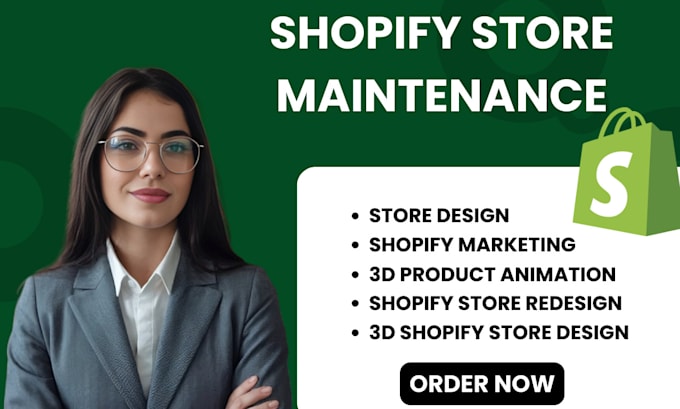 Gig Preview - Manage shopify store, shopify maintenance, shopify SEO, shopify manager, shopify