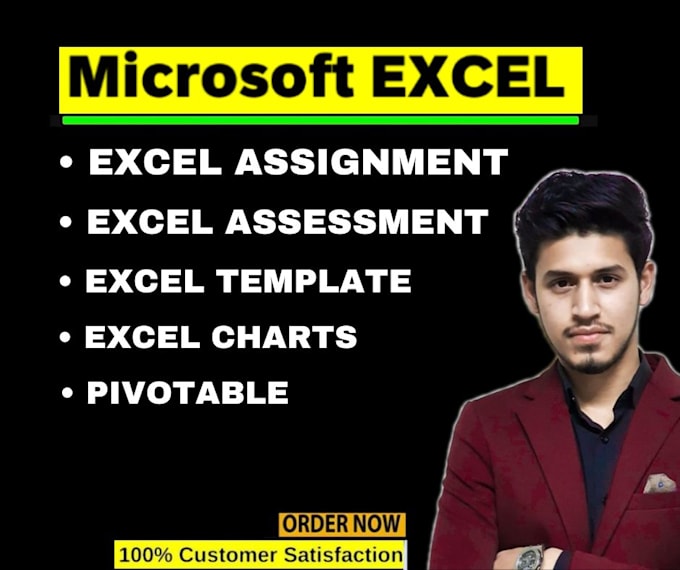 Gig Preview - Solve excel assignment, create excel charts, excel templates, excel assessment