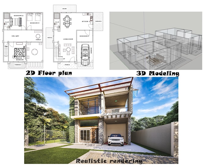 Gig Preview - Do professional architectural design and realistic 3d rendering