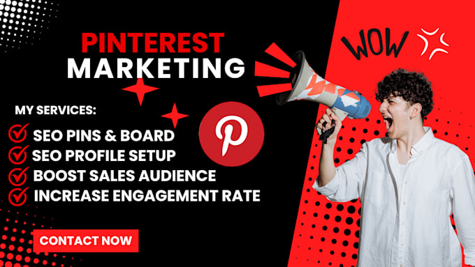 Gig Preview - Be your pinterest marketing manager boost your sales with marketing