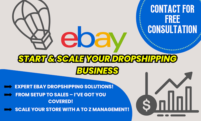 Gig Preview - Manage your ebay dropshipping business, a to z store management