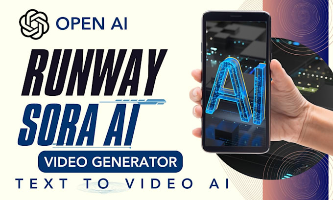 Gig Preview - Convert your text to ai videos using runway ai and sora ai