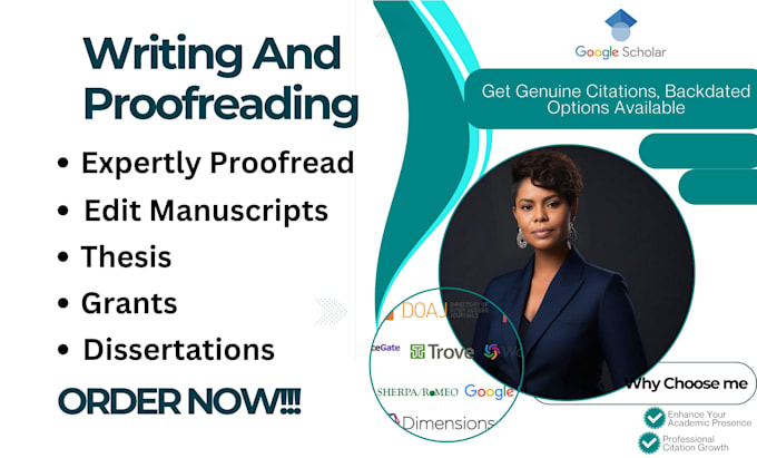 Gig Preview - Expertly proofread and edit manuscripts, thesis, grants and dissertations