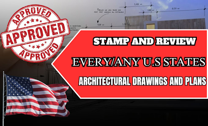 Gig Preview - Review, pe stamp and seal architectural drawings in USA for city permit approval