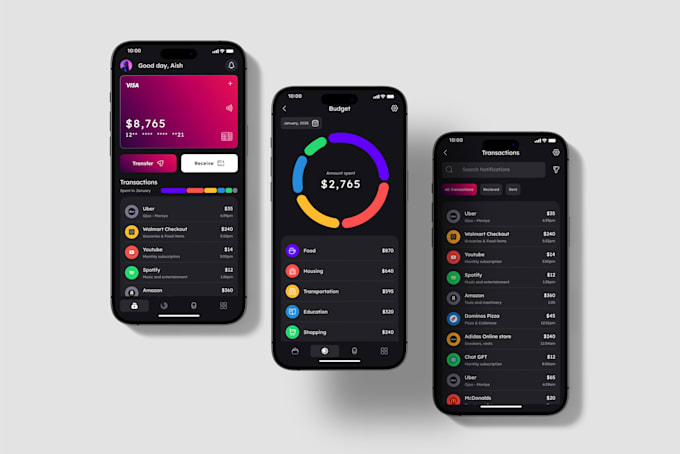 Gig Preview - Design mobile app UI UX screens in figma for ios and android