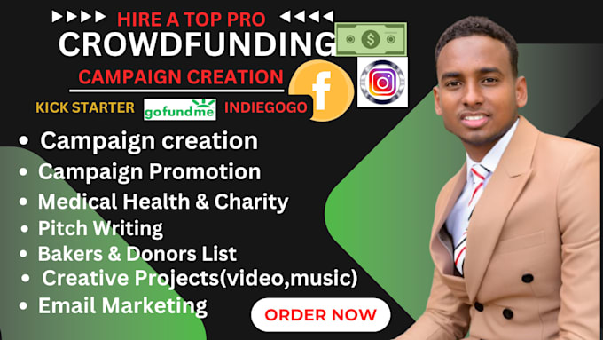 Gig Preview - Do crowdfunding campaign creation promotion on kickstarter indiegogo