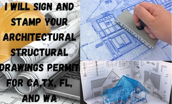 Gig Preview - Licensed architecture, floor plan stamp, seal, architectural stamp, city permit