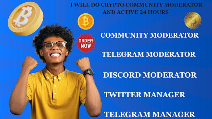 Bestseller - be memecoin telegram discord community moderator social media manager 50 chatter