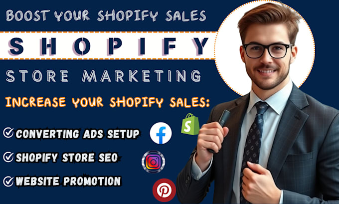 Gig Preview - Be your shopify manager shopify dropshipping marketing boost shopify sales ads