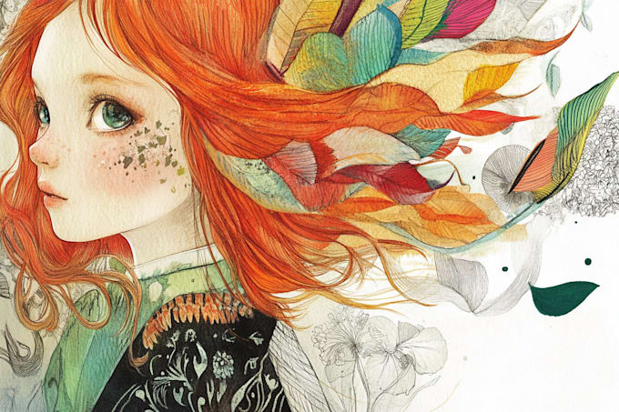 Bestseller - draw digital watercolor illustration