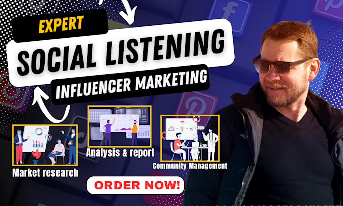 Gig Preview - Do expert social listening and influencer marketing for brand growth