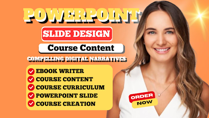 Gig Preview - Do online course content curriculum ebook writer design powerpoint slides