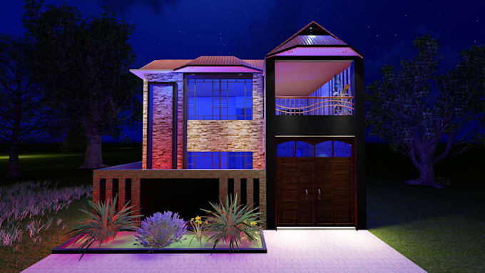 Gig Preview - Do 3d house realistic exterior and interior design