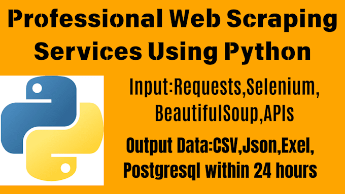 Bestseller - professional web scraping services using python