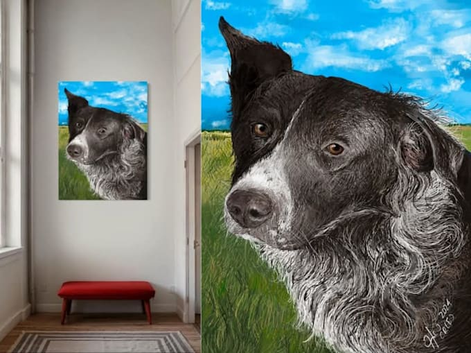 Gig Preview - Custom cute and lifelike pet art drawing for petlovers