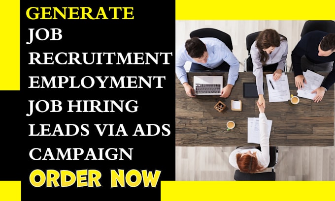 Gig Preview - Generate leads for employment job hiring facebook ads landing page